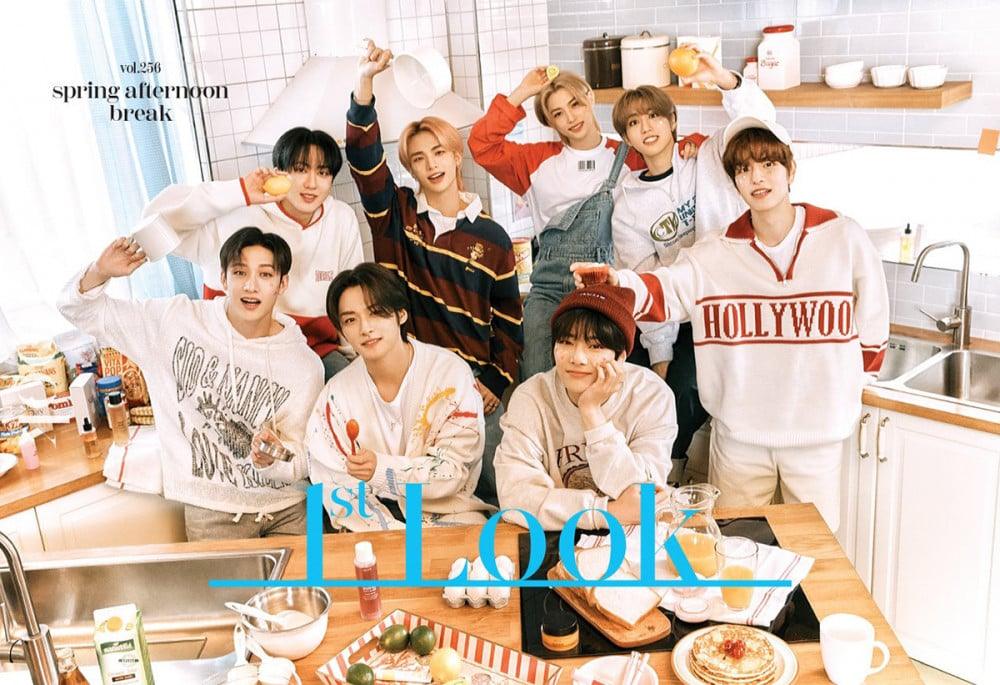 Stray Kids show their glowing skin and bright smiles for 'NACIFIC' x '1st Look' magazine