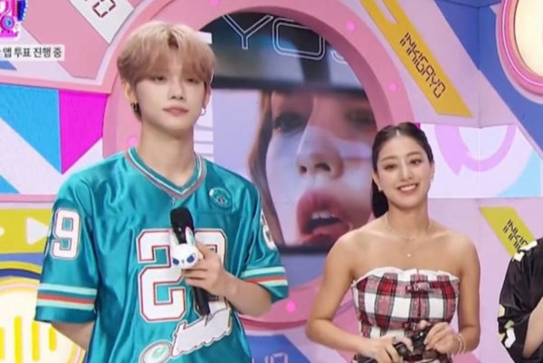 TOMORROW X TOGETHER's Yeonjun flutters hearts with his extremely tall height when standing next to TWICE's Jihyo on 'Inkigayo'