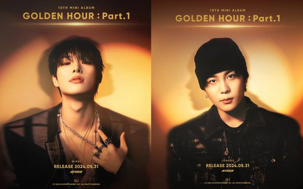 ATEEZ's Mingi and Jongho display their charisma in the new individual teaser for 'Golden Hour'