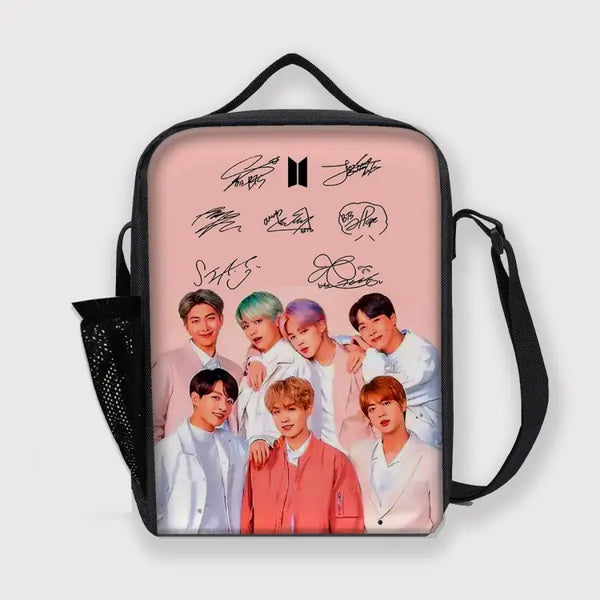 BTS Lunch Bag Bangtan Boys with Bottle Partition