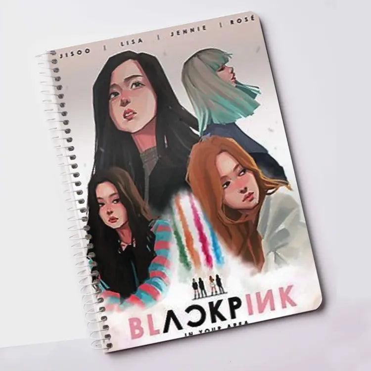 Blackpink Notebook for Fans Korean Band Cartoon Style Printed Notepad - Kpop Store Pakistan