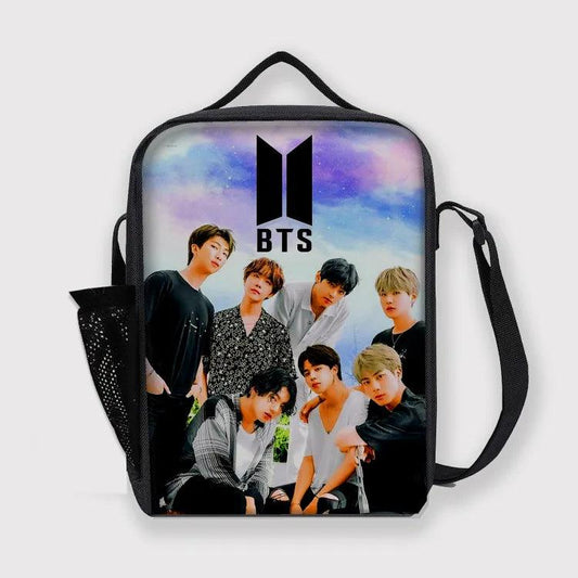 Bangtan Boys Lunch Bag BTS Army with Bottle Partition - Kpop Store Pakistan