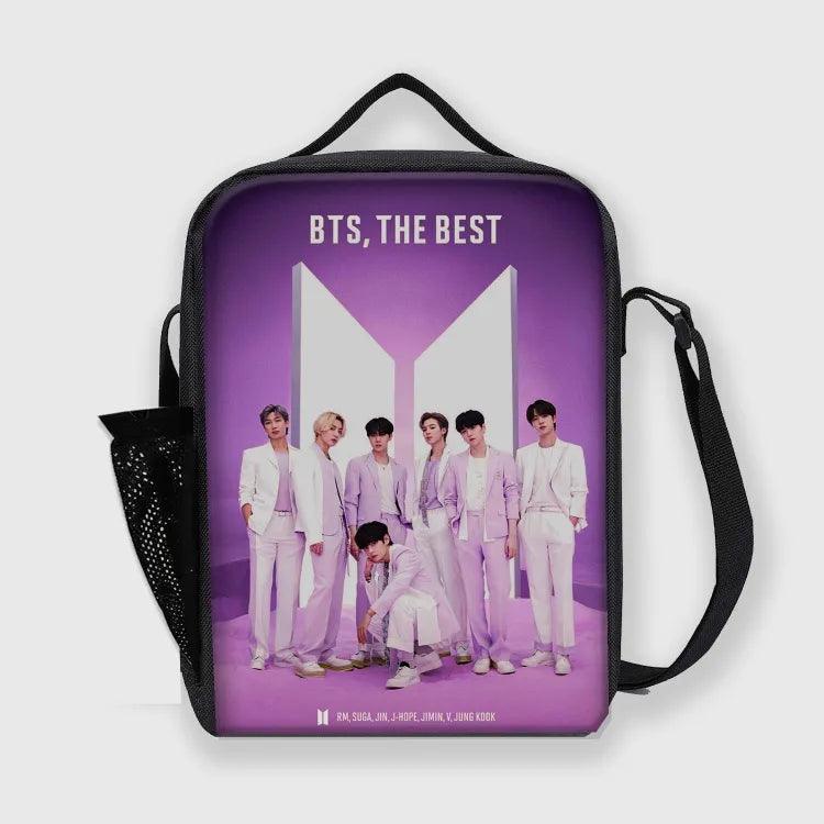 BTS Lunch Bag I Purple U for Army with Bottle Partition - Kpop Store Pakistan