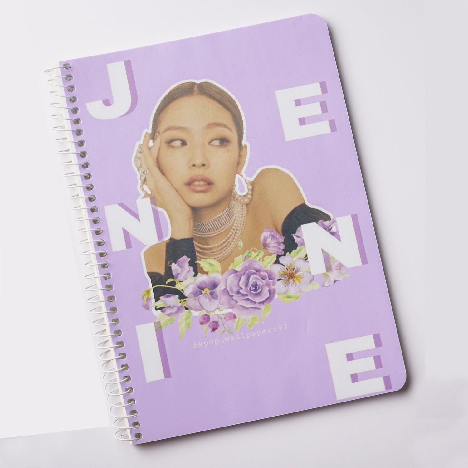 BLACKPINK JENNIE NOTEBOOK WITH NAME KPOP PRINTED (A5) - Kpop Store Pakistan