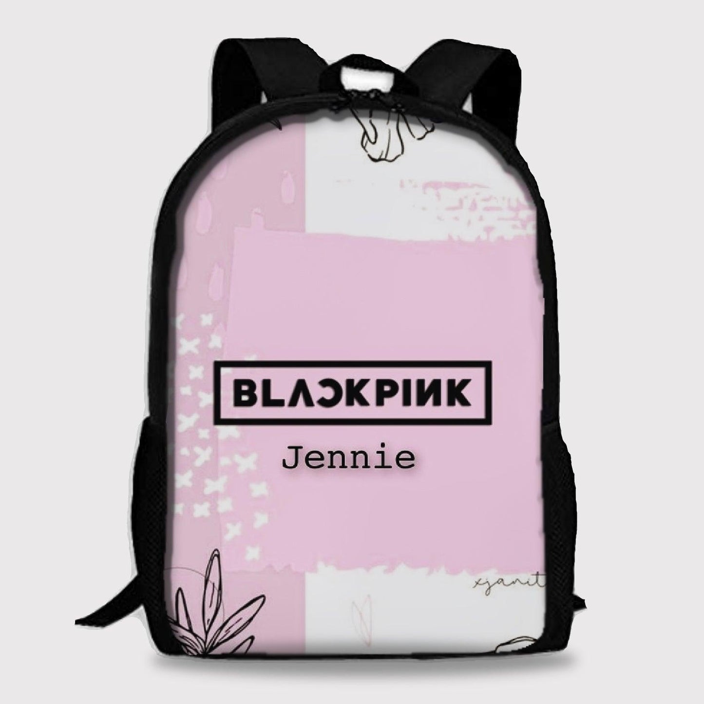 BLACKPINK JENNIE BACKPACK WITH LAPTOP PARTITION DIGITAL PRINTED BAG FOR GIRLS - Kpop Store Pakistan