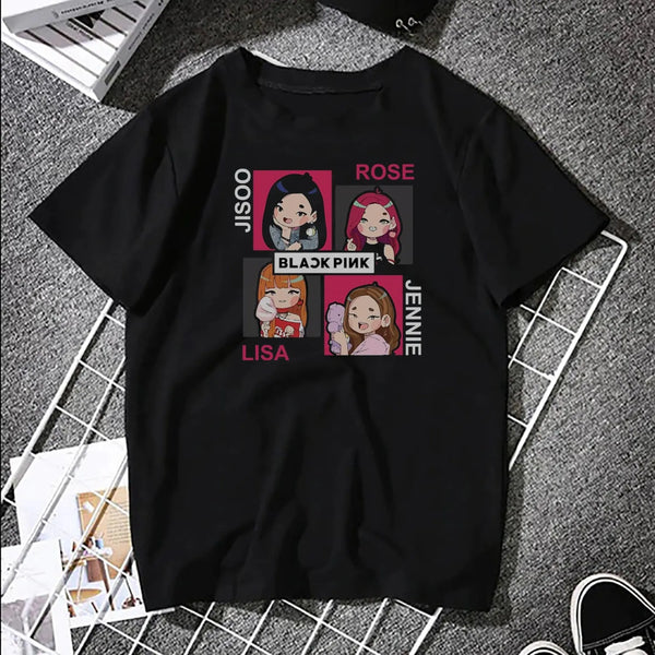 Whimsical Blackpink T-Shirt For K-pop Blink Fans (Digital Printed Tee)
