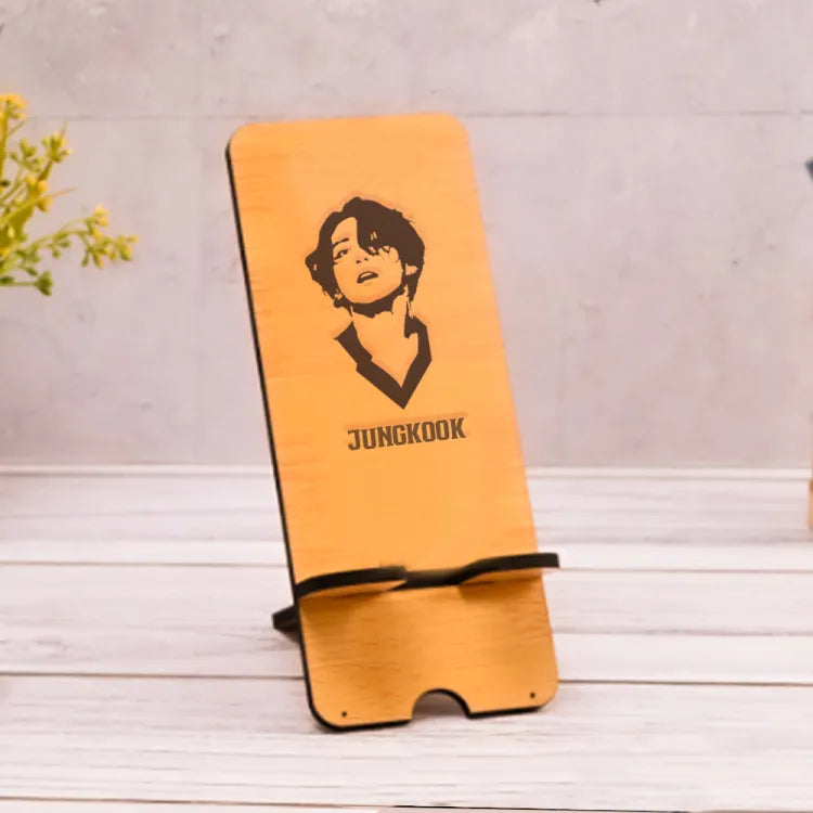 Junkook Mobile Phone Holder for KPOP Army Wooden Stand