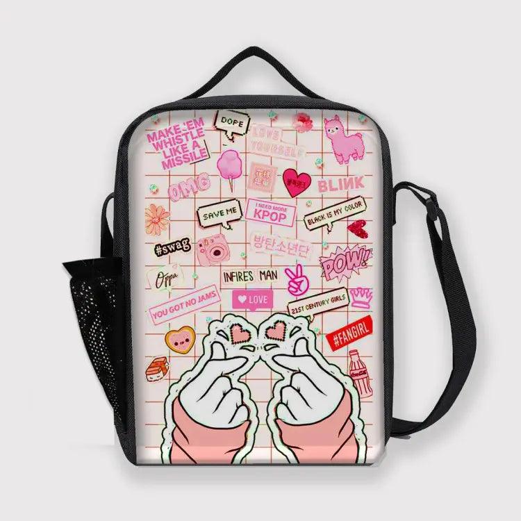 KPOP Lunch Bag for Korean Band with Bottle Partition - Kpop Store Pakistan