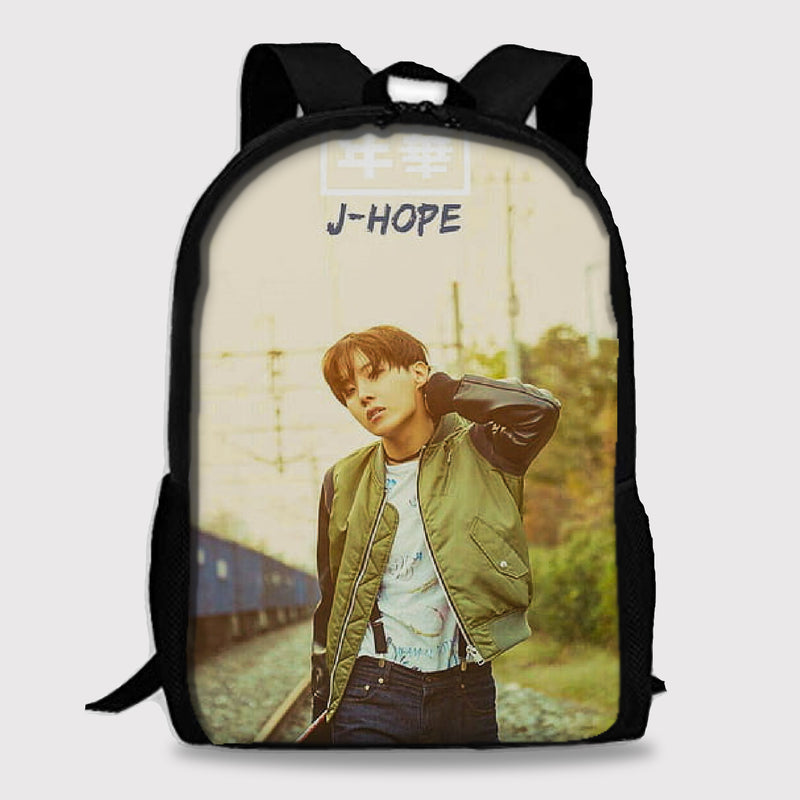 BTS JHOPE BACKPACK WITH LAPTOP PARTITION DIGITAL PRINTED BAG FOR GIRLS