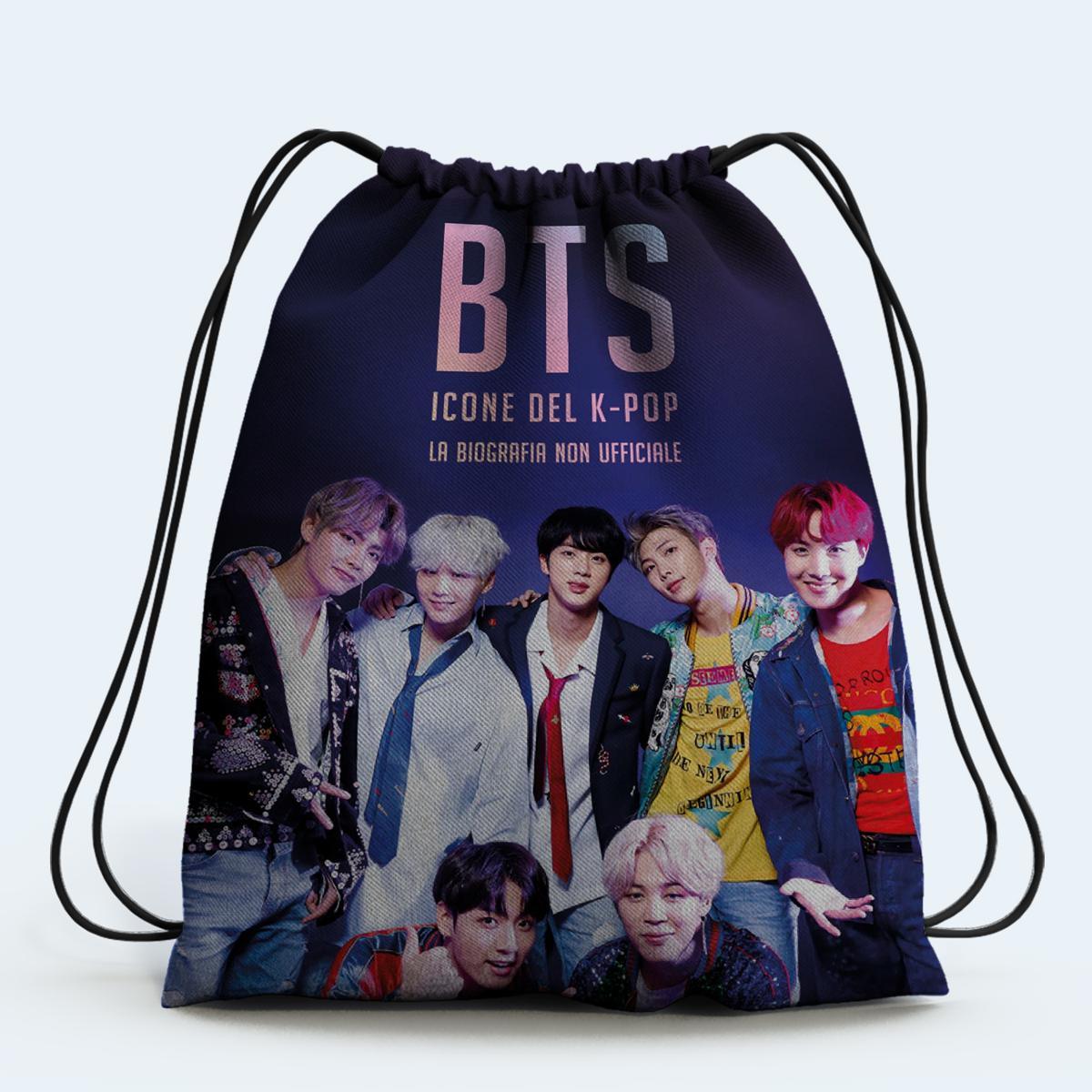 BTS ARMY Drawstring Bag- Digitally printed on strong polyester fabric - Kpop Store Pakistan