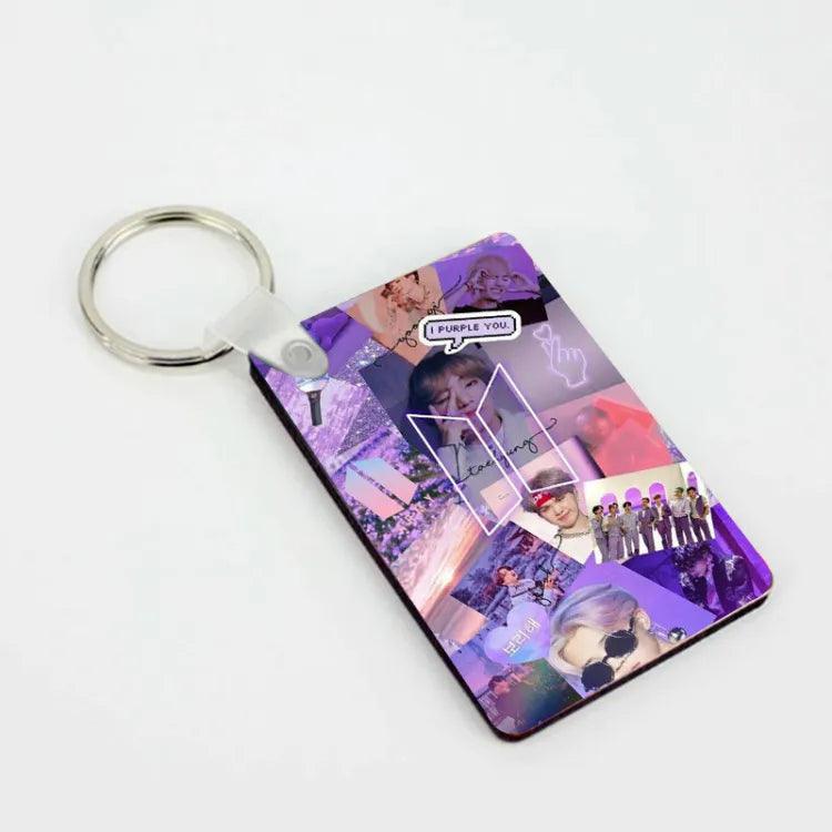 BTS Purple Keychain for Boys and Girls KPOP - Kpop Store Pakistan