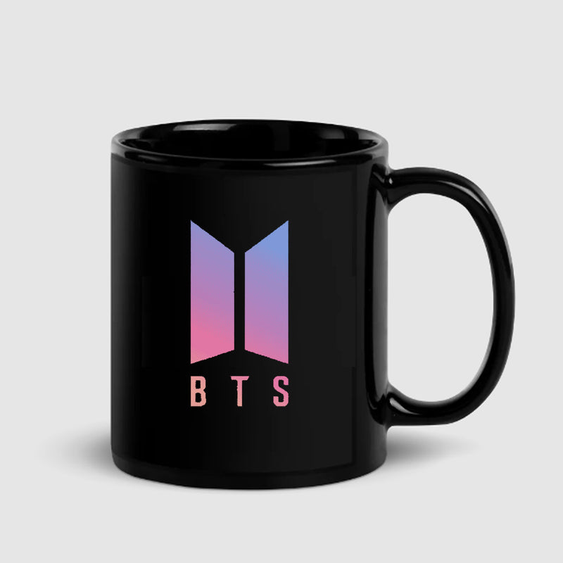 BTS Logo Black Mug