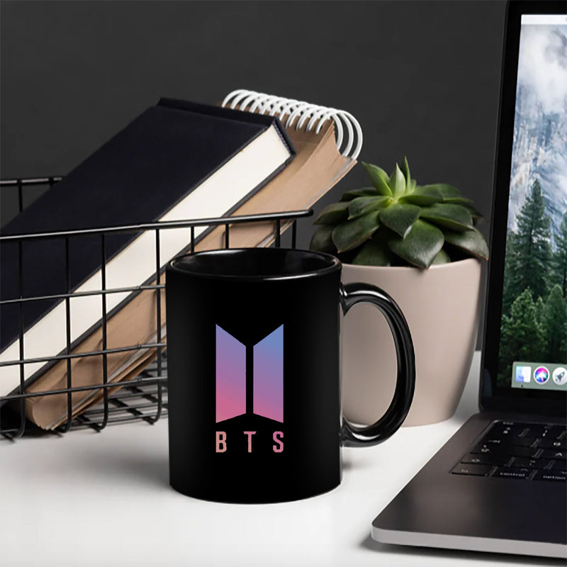 BTS Logo Black Mug