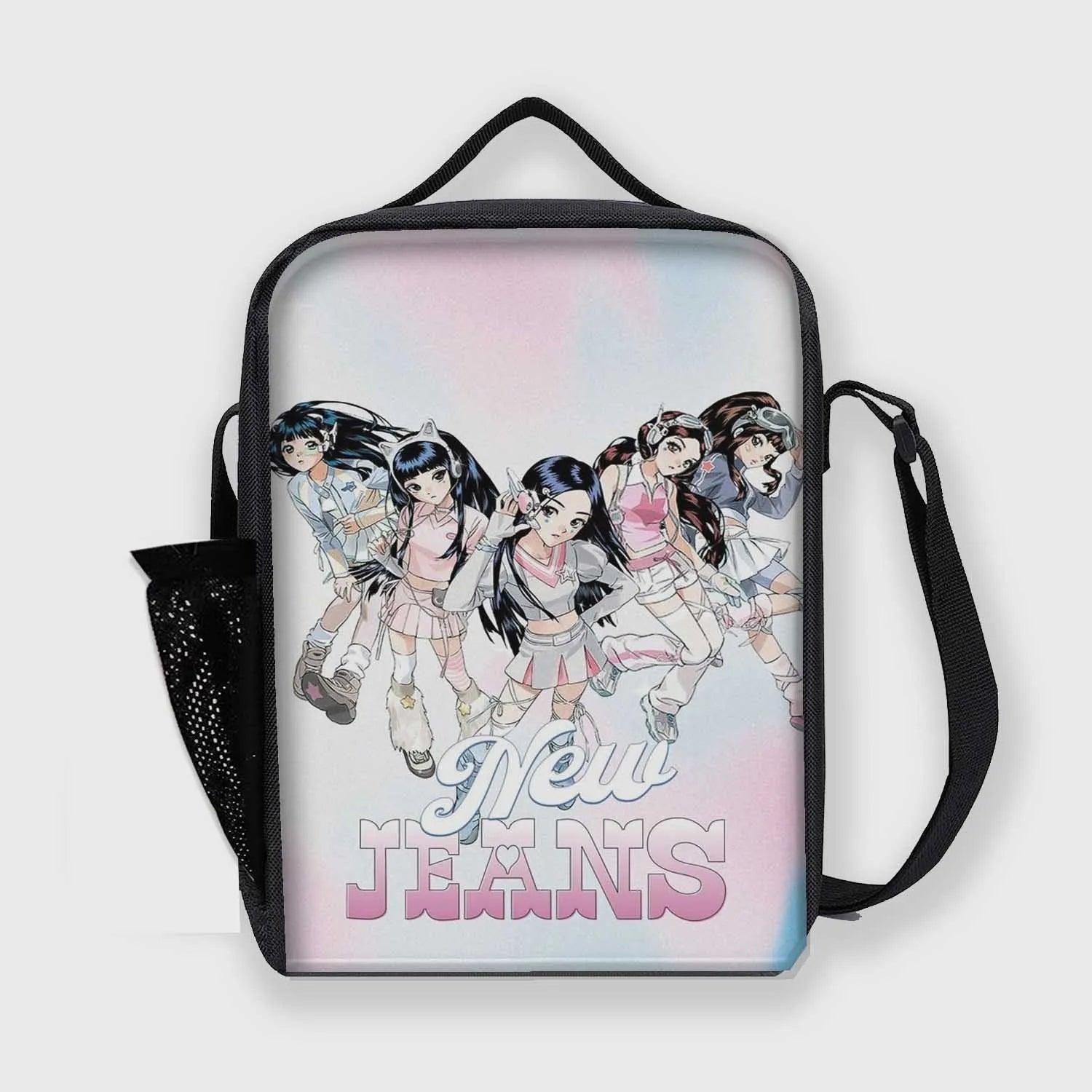 New Jeans Lunch Bag With Bottle Partition For Bunnies Fans - Kpop Store Pakistan