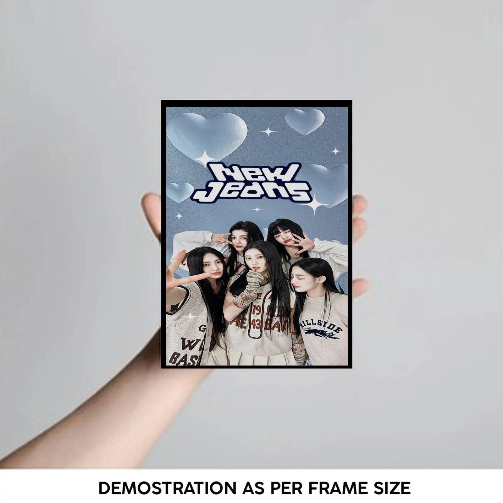 New Jeans Picture Frame Girls Band Digital Printed - Kpop Store Pakistan