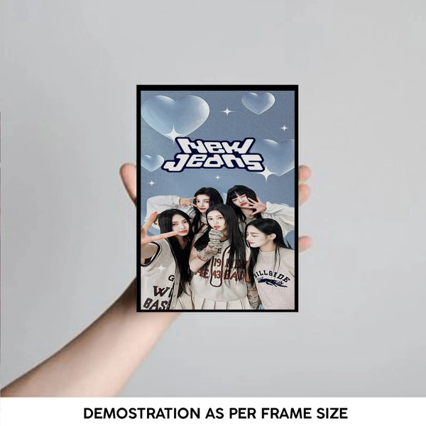 New Jeans Picture Frame Girls Band Digital Printed