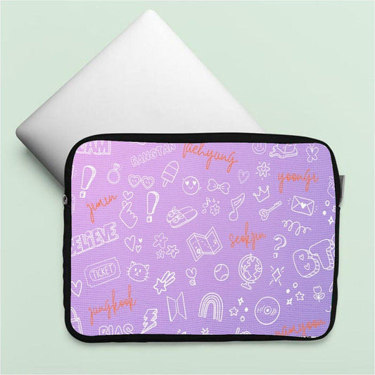 BTS Purple Laptop Sleeves For Kpop Fans - Kpop Store Pakistan