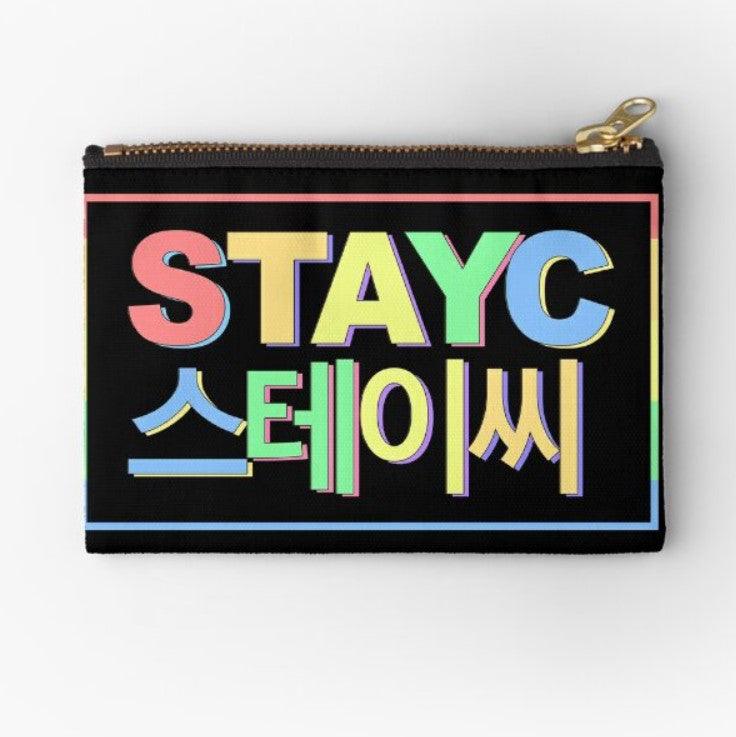 Stayc Logo Zipper Pouch For K-pop Fans - Kpop Store Pakistan