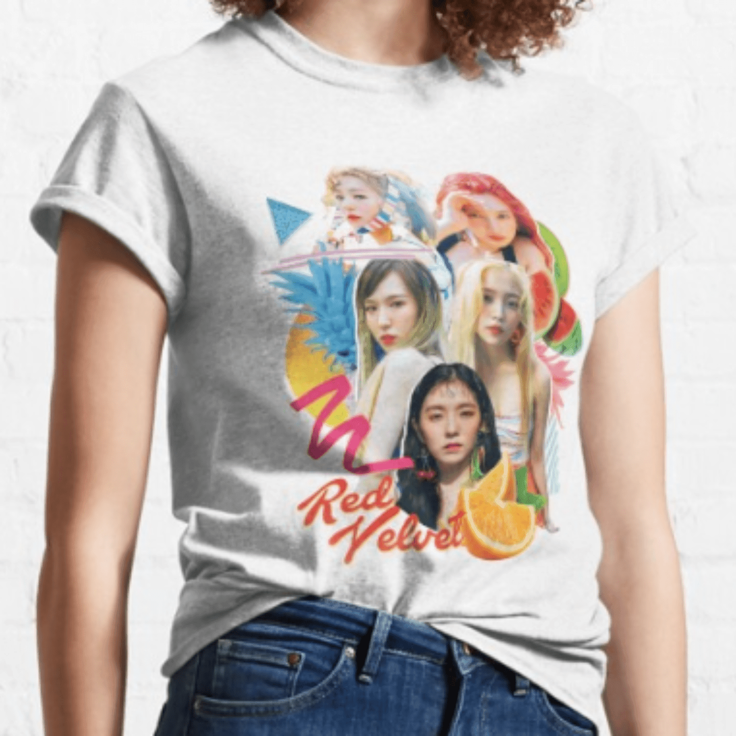 Red Velvet-Red Summer (80's Vintage ) White Tshirt , REVELUV Gift, Red Velvet Kpop Merch, - Kpop Store Pakistan