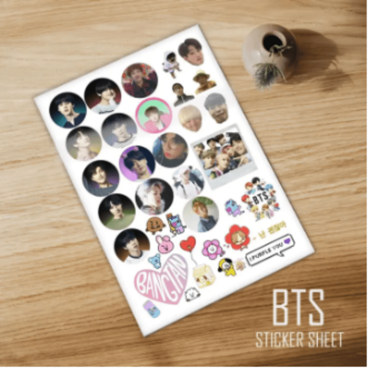 BTS Sticker Sheet Bangtan Boys Kpop Uncut A4 Size(11.5x8 inch) - Kpop Store Pakistan