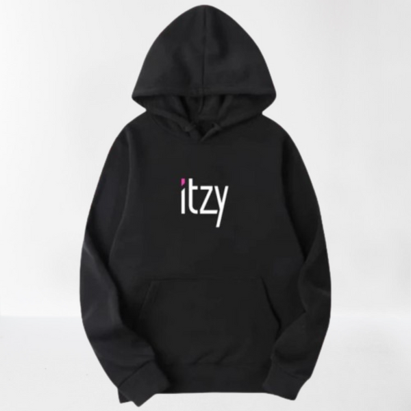 Itzy Black Fleece Hoodie For MIDZY Fans