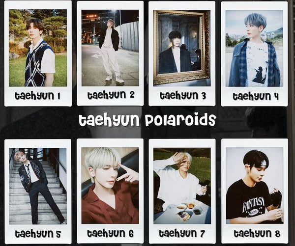 txt member taehyung polaroids cards