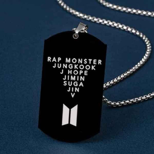 Bts Member Dog Tag Pendant For Kpop Fans - Kpop Store Pakistan