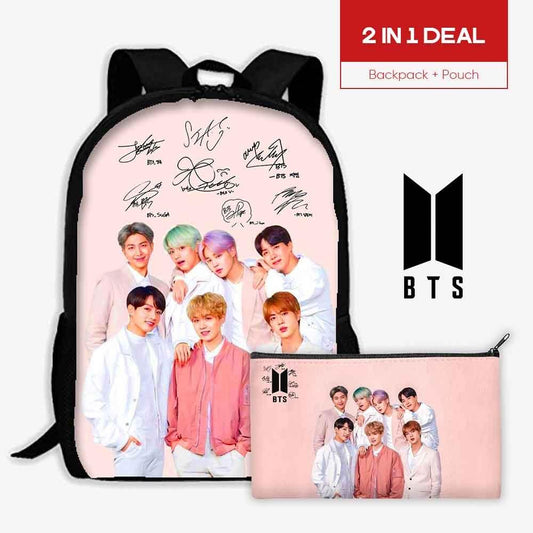 BTS Bag And Pouch Combo Deal (2 in 1) - Kpop Store Pakistan