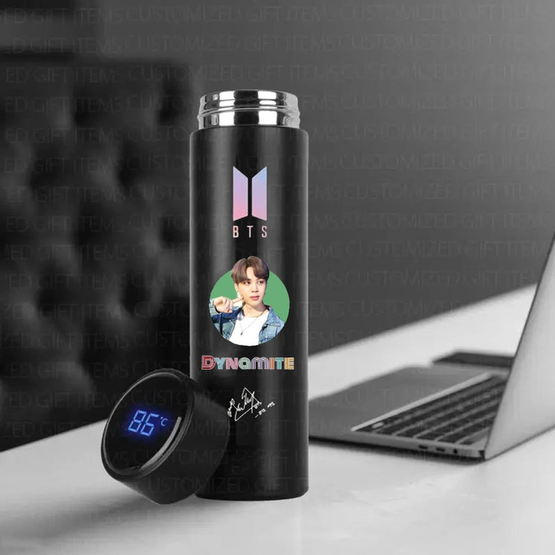 bts jimin led water bottle