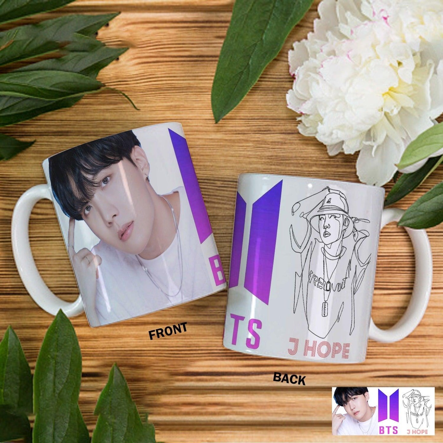 BTS J-Hope Mug For K-pop Trendy Bangtan Boys Ceramic Cup - Kpop Store Pakistan