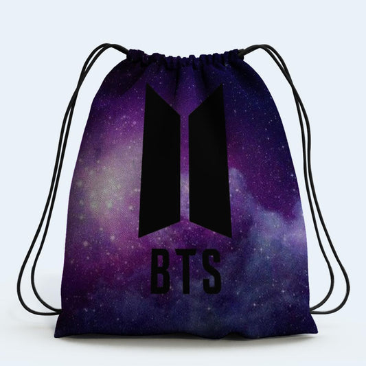 BTS ARMY Drawstring Bag - Sparkling Design Digitally printed on strong FABRIC - Kpop Store Pakistan