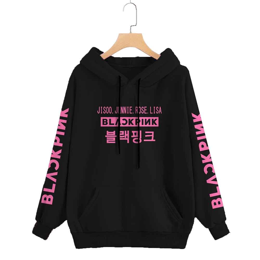 Blackpink Drawstring Hoodie K-pop Long Sleeve Pull for Blink Army - Kpop Store Pakistan