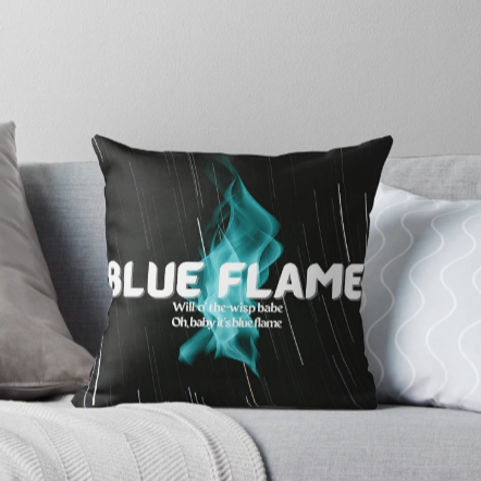 Blue Flame Cushion For K-pop Le Sserafim Fans