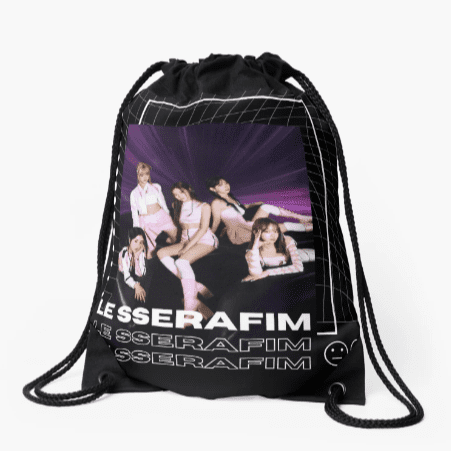 Le Sserafim Drawstring Bag For K-pop Girls Fans - Kpop Store Pakistan