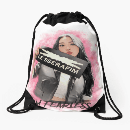 Sakura Drawstring Bag For K-pop Le Sserafim Fans - Kpop Store Pakistan