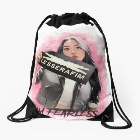 Sakura Drawstring Bag For K-pop Le Sserafim Fans