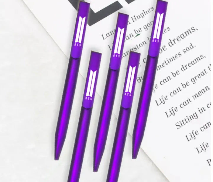 BTS Pen for Army Cute Purple Pen with Mobile Holder best KPOP Fans Gift