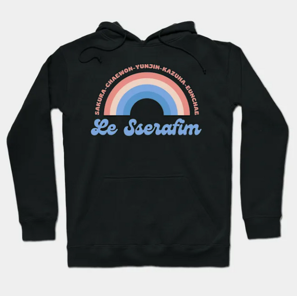 Rainbow Hoodie For Le K-pop Sserafim Fans