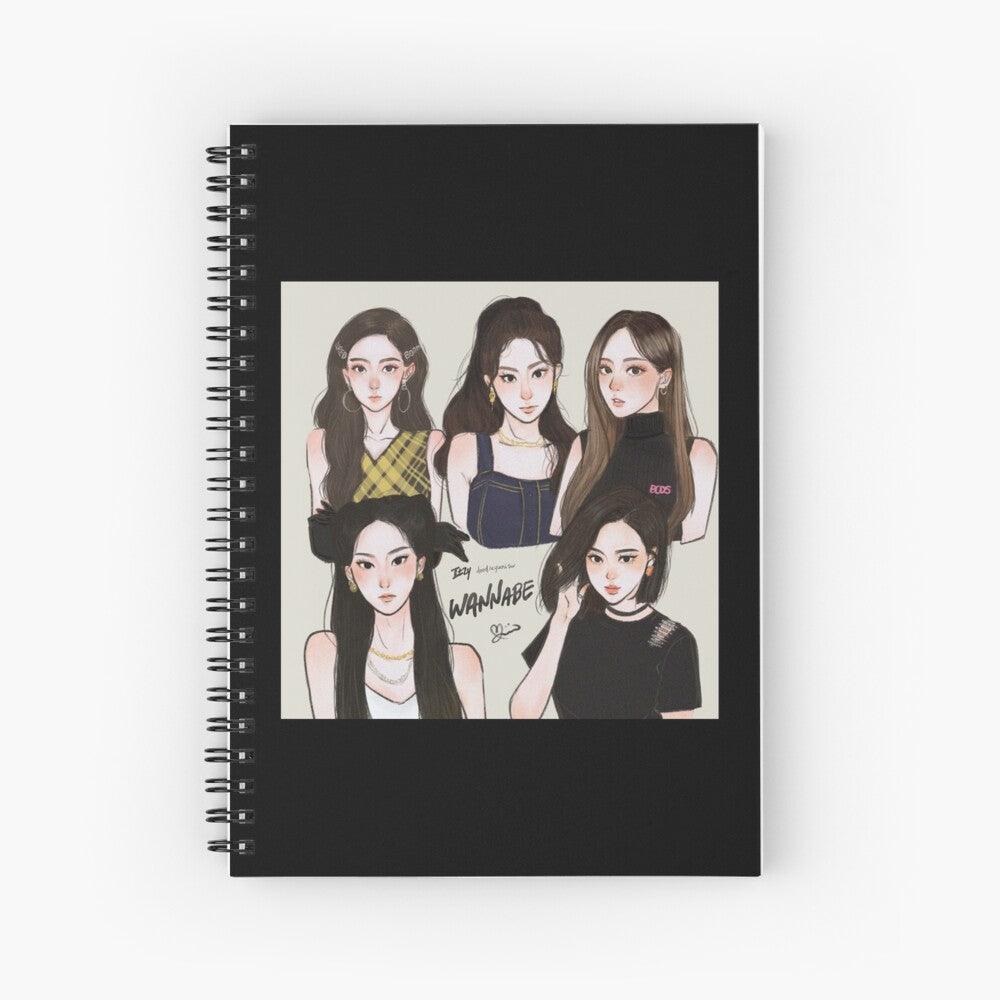 itzy girls group notebook