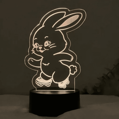 bunny illusion lamp