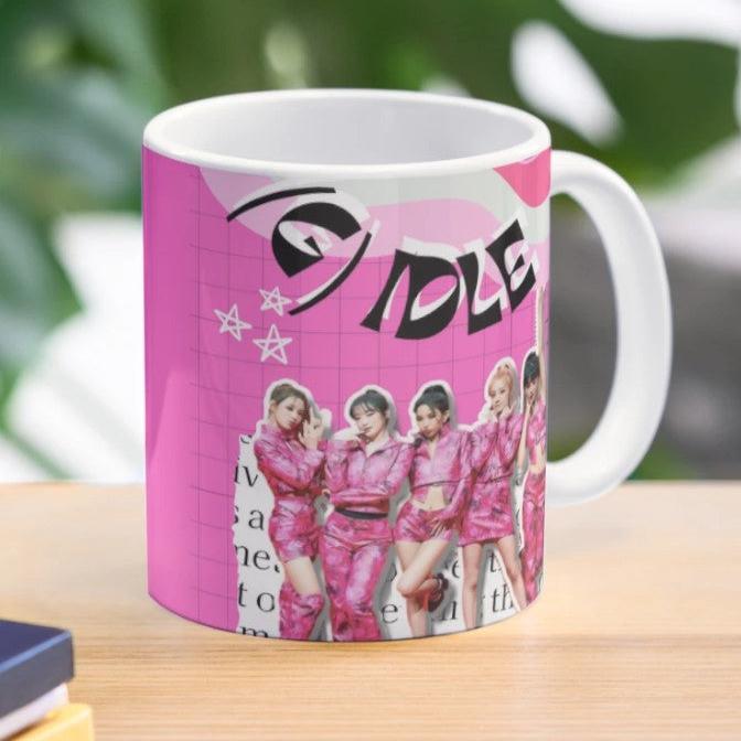 (G)IDLE - Pink Mug For K-pop Neverland Fans - Kpop Store Pakistan