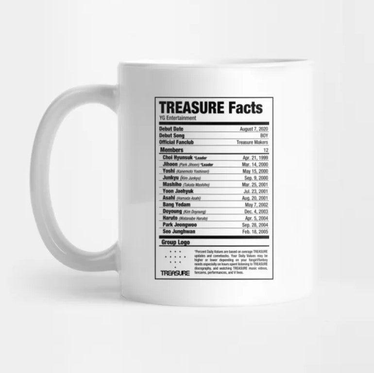 TREASURE Facts Mug For K-pop Fans - Kpop Store Pakistan