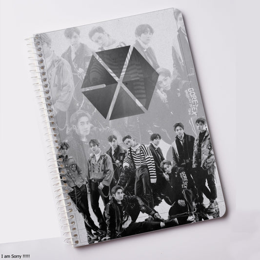 Exo Members With Logo Notebook For Exo Fans - Kpop Store Pakistan