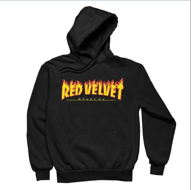 Red Velvet Flame Hoodie For Reveluv - Kpop Store Pakistan