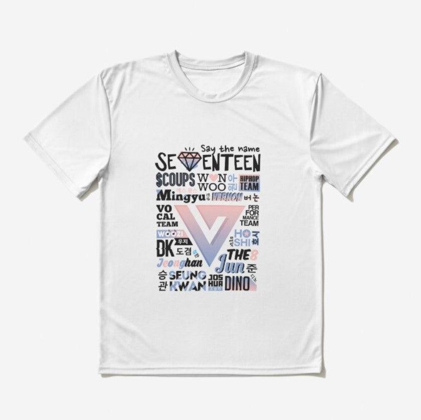 Seventeen Squad TShirt For K-pop Fans - Kpop Store Pakistan