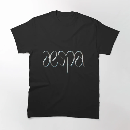 Aespa Logo T-Shirt For K-pop Girls Fans