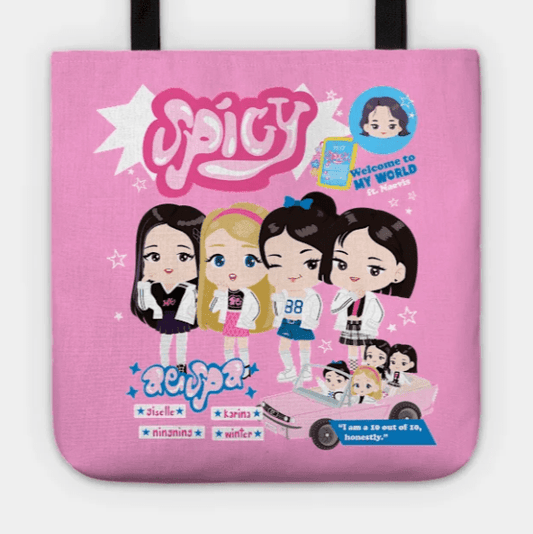 Aespa Spicy Tote Bag For K-pop Fans - Kpop Store Pakistan