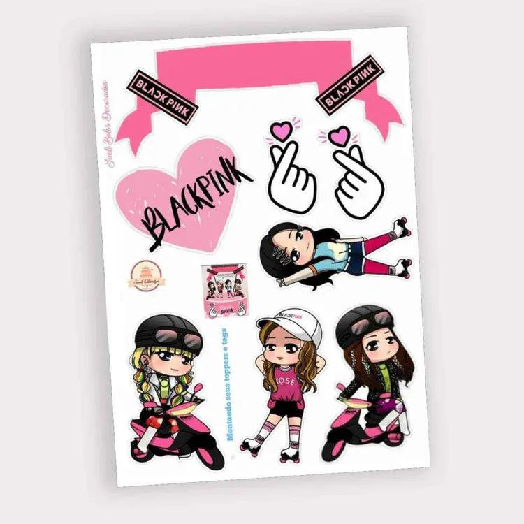 Blackpink Sticker Cartoon Character for Blink Fans Uncut - Kpop Store Pakistan