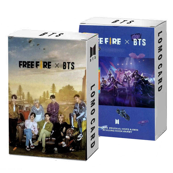 BTS x Free Fire Photocards HD Korean Band KPOP BT21 Lomocards (Pack of 47) - Kpop Store Pakistan