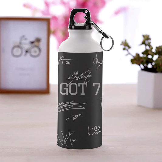 got7 signatures water bottle